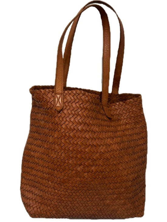 Madewell Handbags - Leather Madewell Transport Tote Woven Leather Edition
